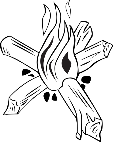 Small campfires vector drawing