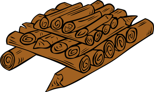 Wood ready for campfire vector graphics