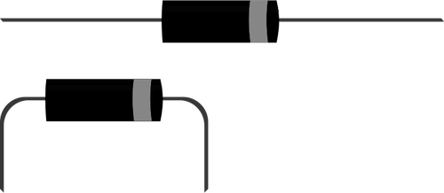 Rovný a zahnutý diody vektorový obrázek