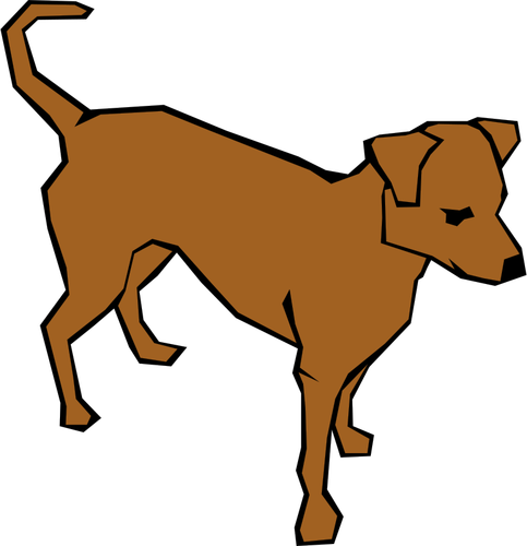 Brun hund vector illustrasjon