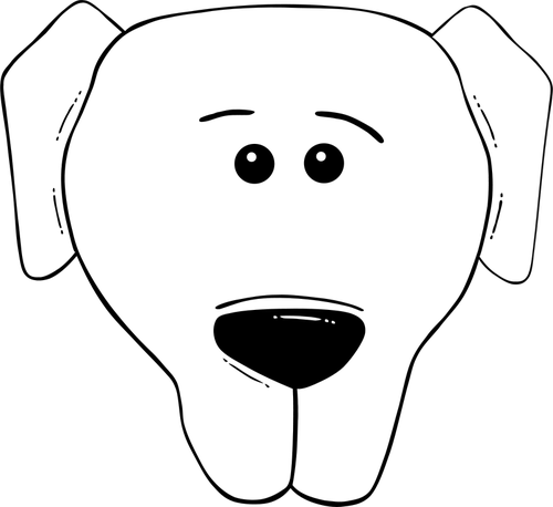 Illustration vectorielle de visage de chien
