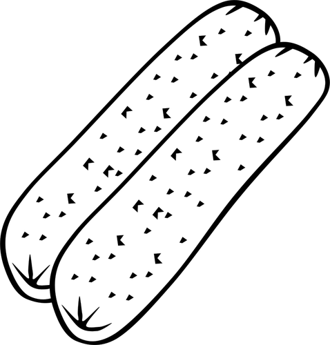 Vector tekening van worst