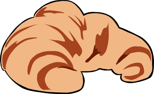 Vector drawing of a croissant
