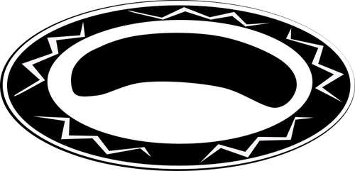 Imagen vectorial placa decorada