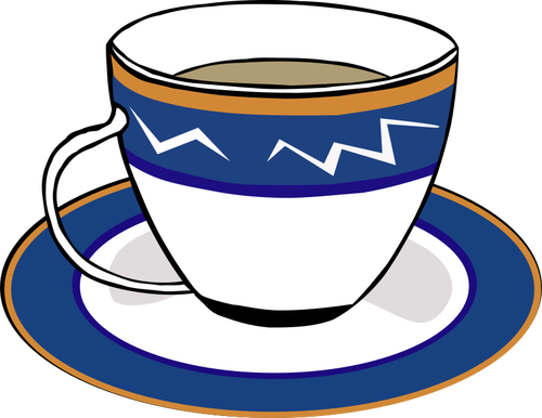 Tea cup vector graphics