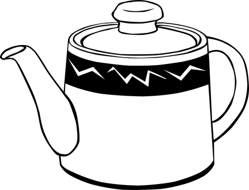 कॉफी या चाय बर्तन वेक्टर