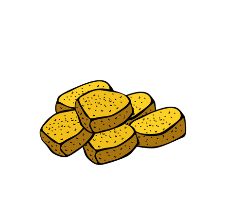 Kylling nuggets vektor illustrasjon