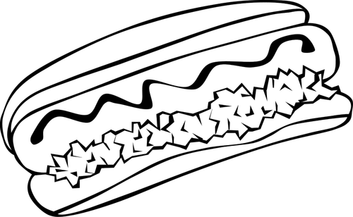 Hot dog vector drawing