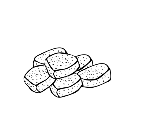 Nuggets de pollo vector dibujo