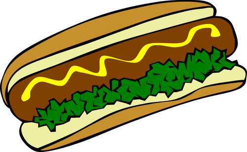 Hot dog vector image