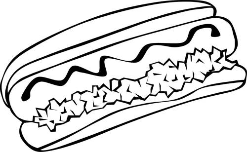 Hot dog vektori piirustus