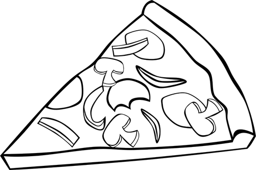 איור וקטורי של פיצה עם פפרוני