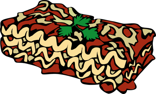 Imagen vectorial de lasaña