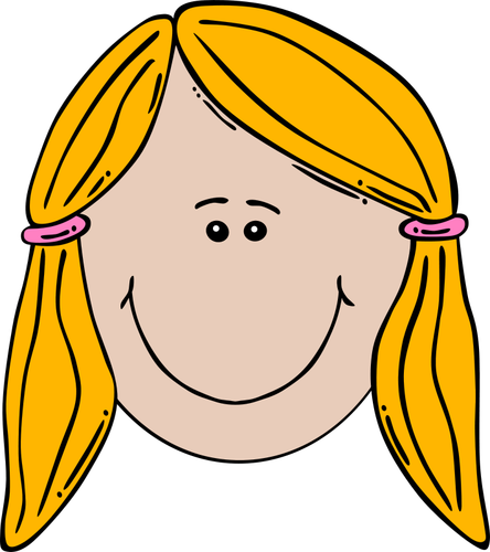 Girl Face Cartoon Vector Image | Public domain vectors