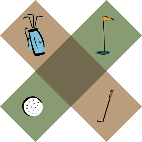 Vector de la imagen de la decoración de golf