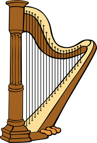 Harfa vektorový obrázek