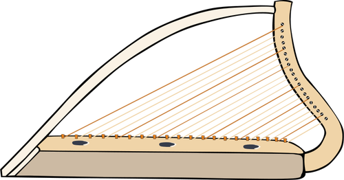 矢量插画的竖琴