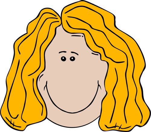 Smiling blond woman vector