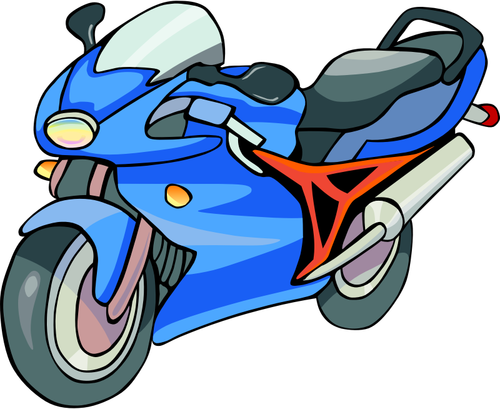 Stadt-Motorrad-Vektor-ClipArt-Grafik