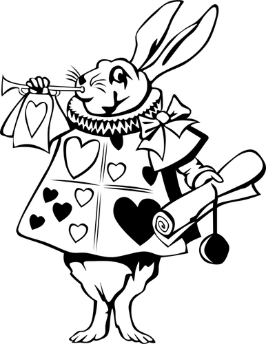 Vector illustraties van konijn uit sprookje