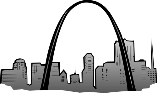 St. Louis Gateway Arch vector drawing