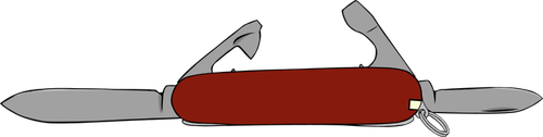 Brown Swiss army knife vector image