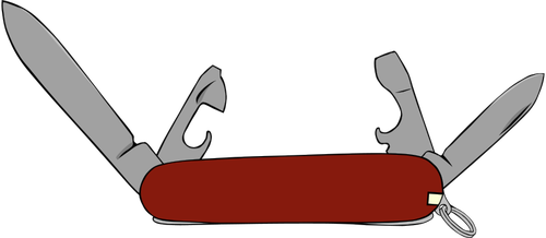 Vector de cuchillo de ejército Suizo Pardo dibujo