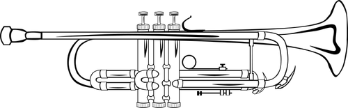 Vector illustration of trumpet