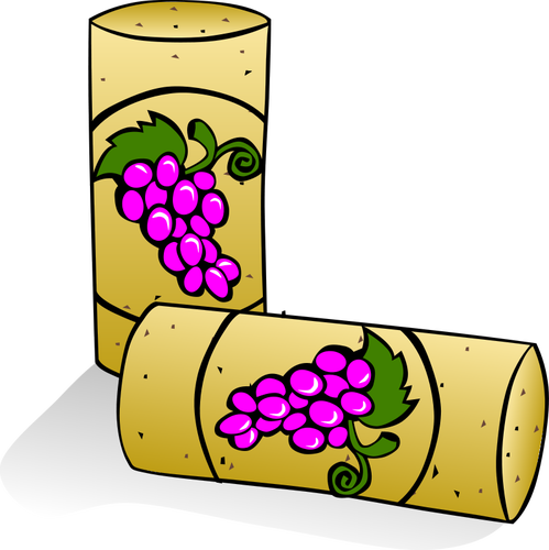 Vector drawing of cork stopper for a wine bottle