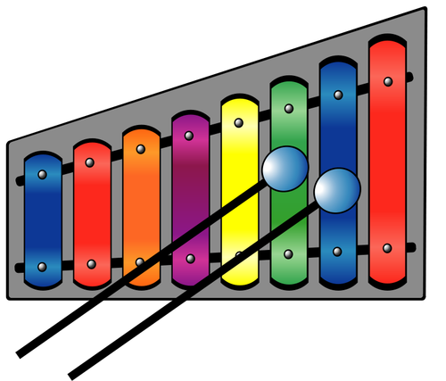 Vector illustration of xylophone