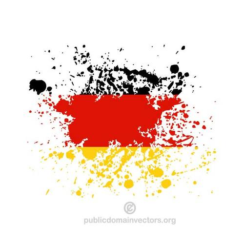 जर्मनी का ध्वज स्याही में छींटे