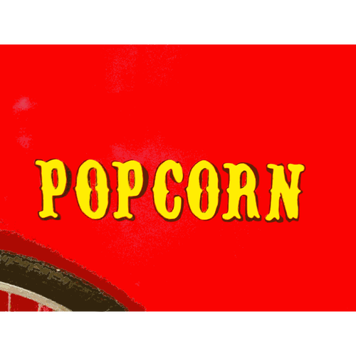 Popcorn tecken vektor ritning