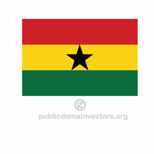 Vector bandera de Ghana