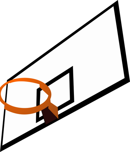 बास्केटबॉल रिम का रंग वेक्टर छवि