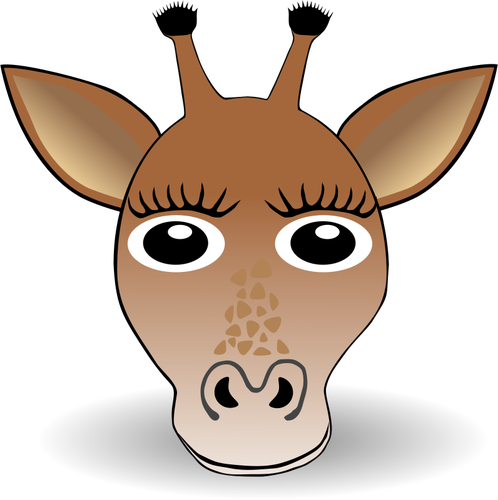 Cute giraffe head vector illustration | Public domain vectors