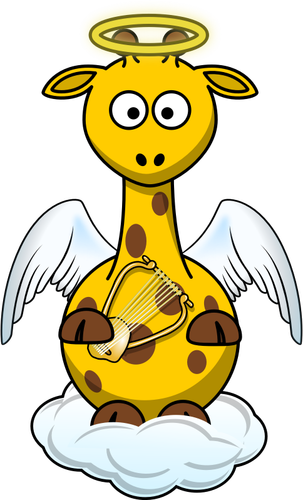 Girafe Angel vector dessin