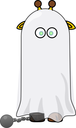 Jirafa fantasma dibujo vectorial