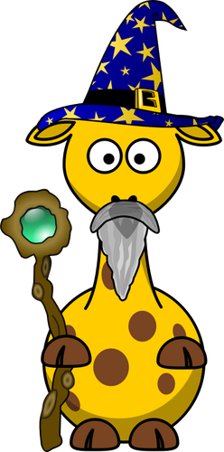 Vector graphics of magician giraffe