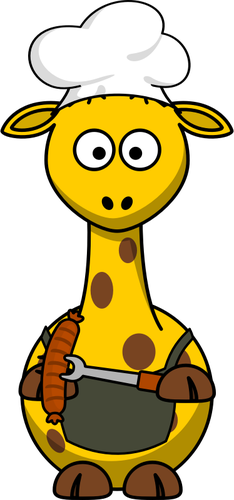 Imagine vectorială bucătar girafa