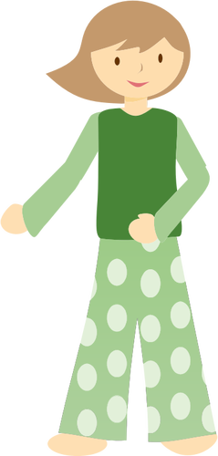 Lady en pyjama