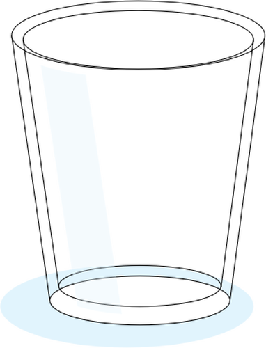 Vector image of drinking glass