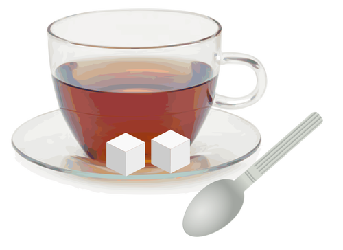 Ilustracja wektorowa z filiżanką herbaty