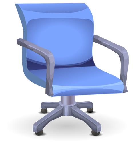 Blue office chair