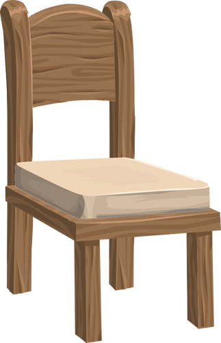 Wooden chair vector image