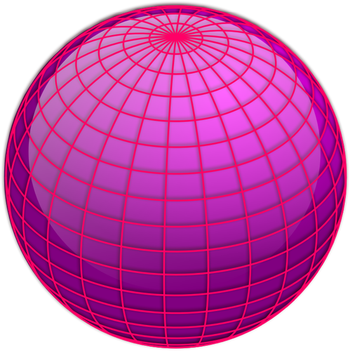 粉红色的地球形状的矢量图像