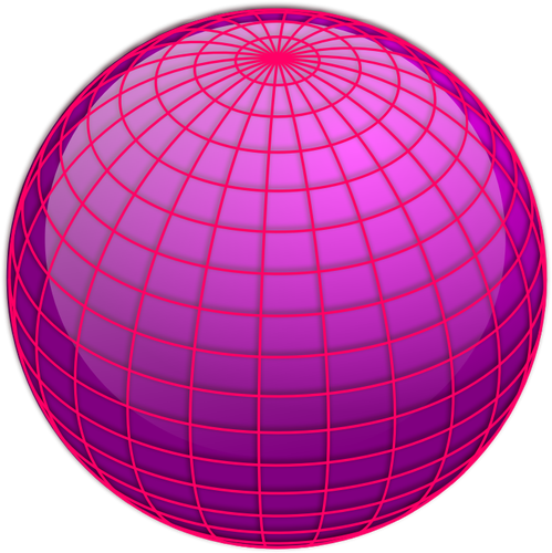 Vector de la imagen de la forma del globo rosado