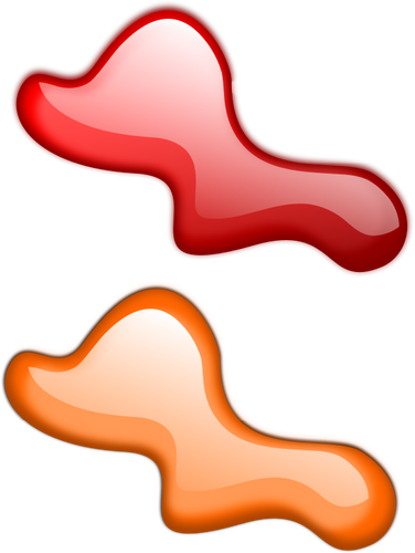 Vector clip art of red and orange drops icons