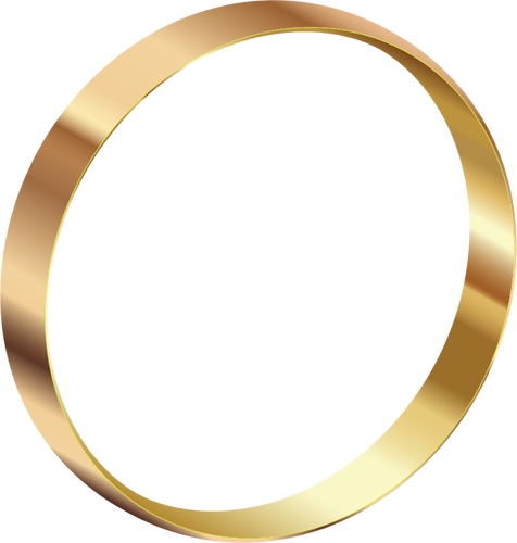 Gold ring standing