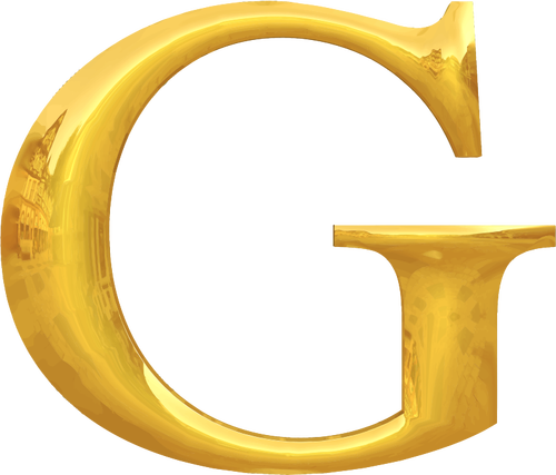 Gold typography G