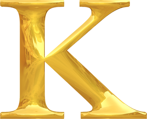 Gold typography K